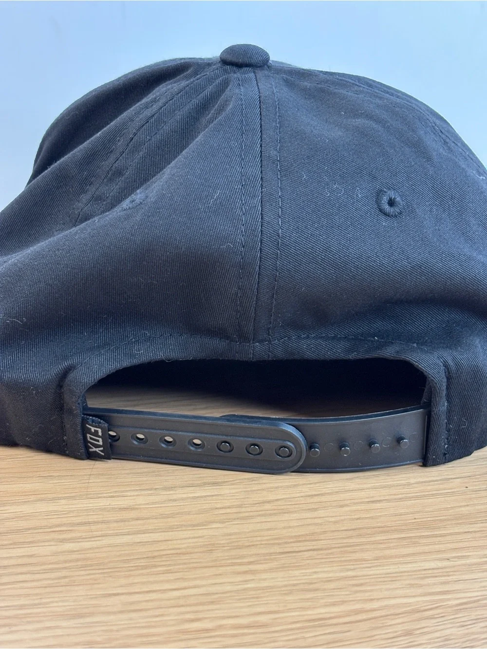 Fox Black Snapback Hat with Green Accent